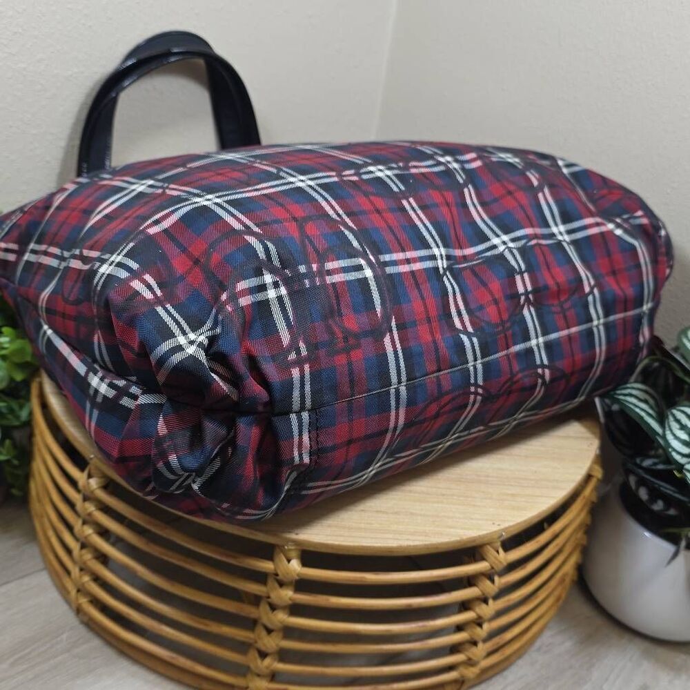 Coach Poppy Signature Tartan Glam Tote - Picture 9 of 16
